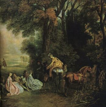 Jean-Antoine Watteau : Halt During the Chase